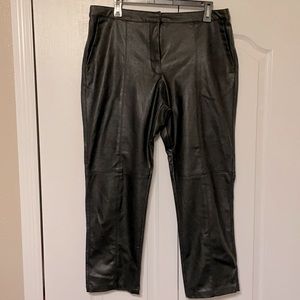 Faux Leather Crop Pants